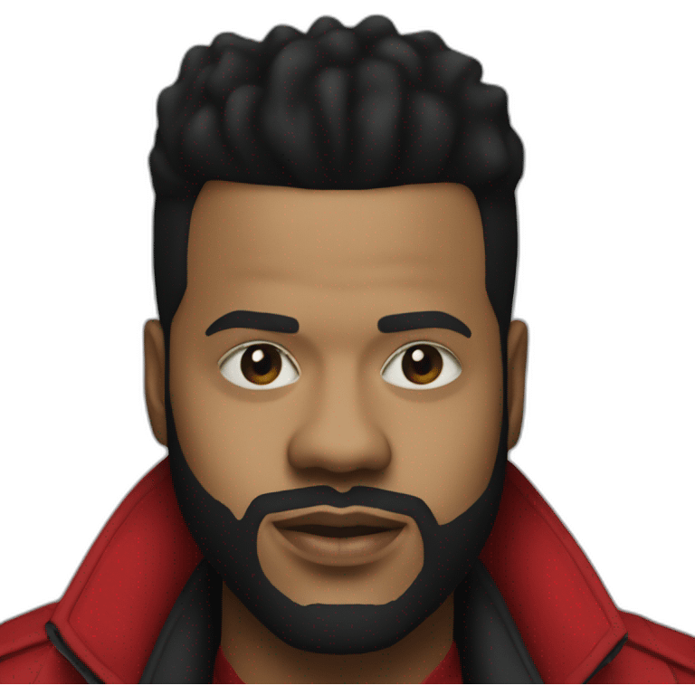 The weeknd with red jacket emoji