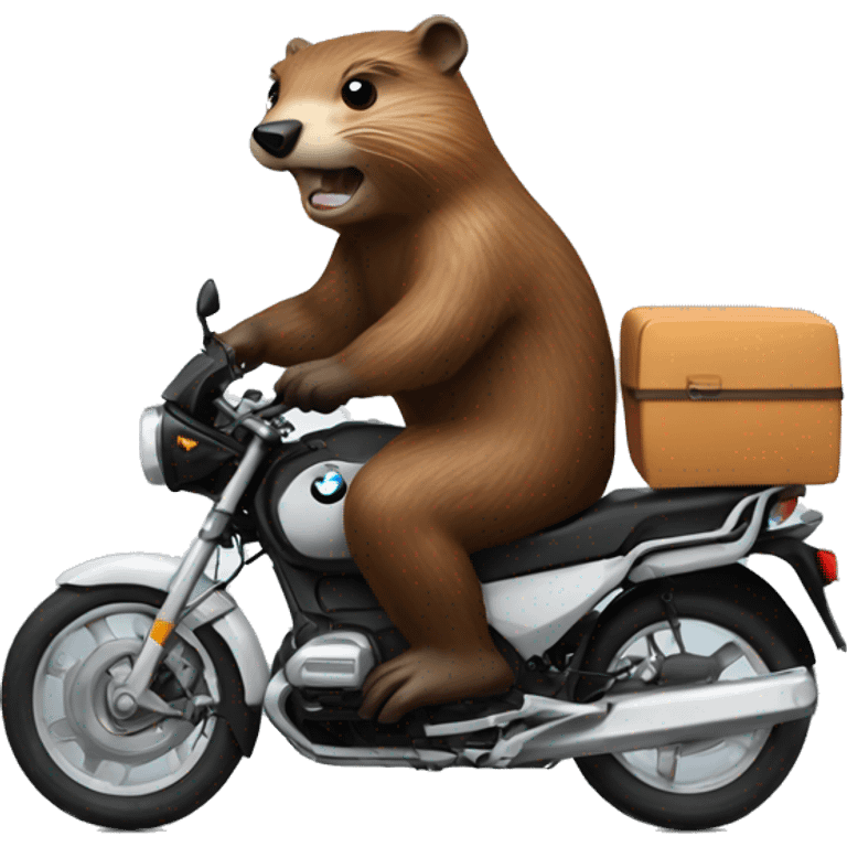 Beaver driving a bmw  emoji