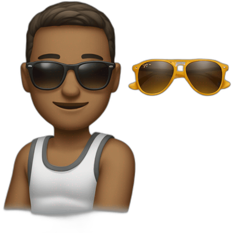 21 летний парень с длинной стрижкой до плечей и в очках rayban emoji