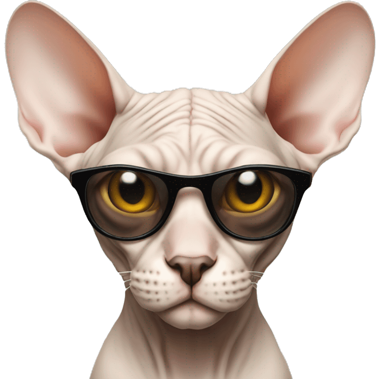 Sphynx with sunglasses emoji