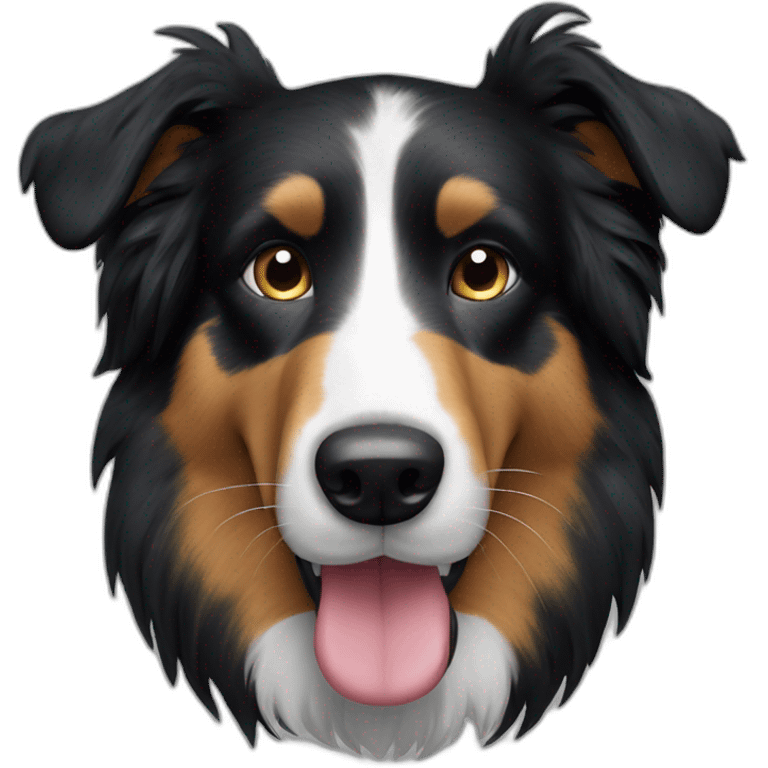 all black collie pointy ears emoji