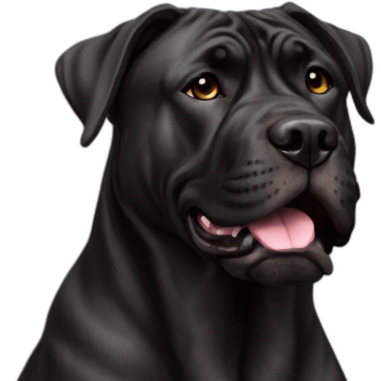 Full black presa canario dog emoji