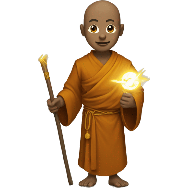 monk with a lightning staff emoji