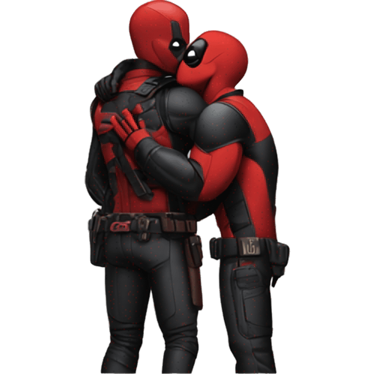 Dead pool kissing drake  emoji