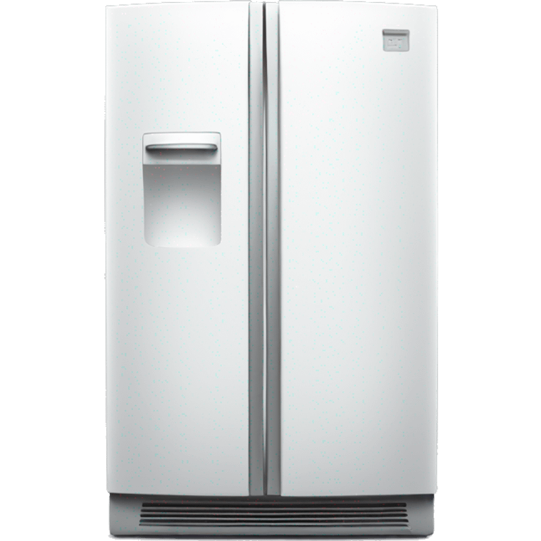 Sleek White refrigerator facing frontwards  emoji