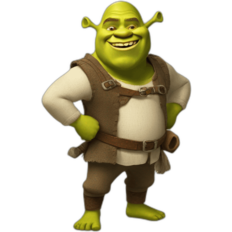 Shrek pleur de rire emoji