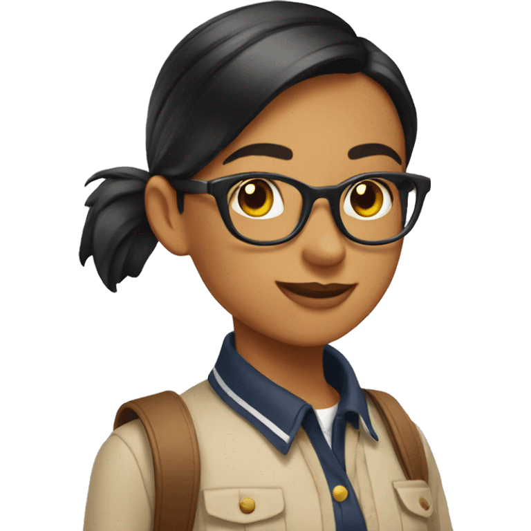 Preppy girl with Stanley emoji