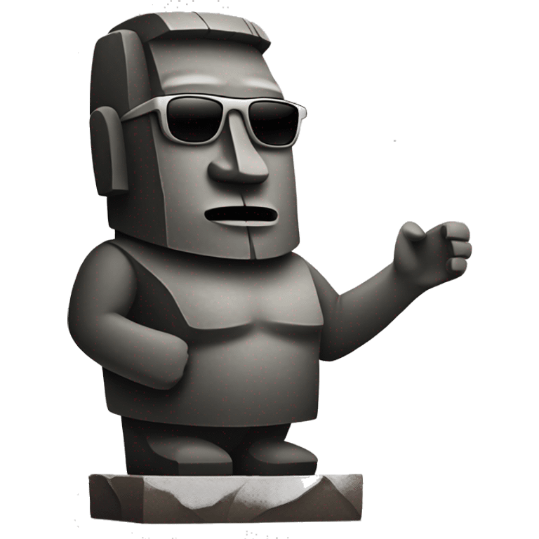 moai with sunglasses emoji