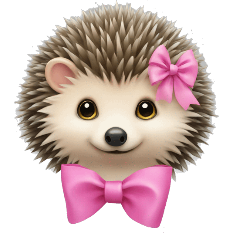 hedgehog with a pink bow emoji