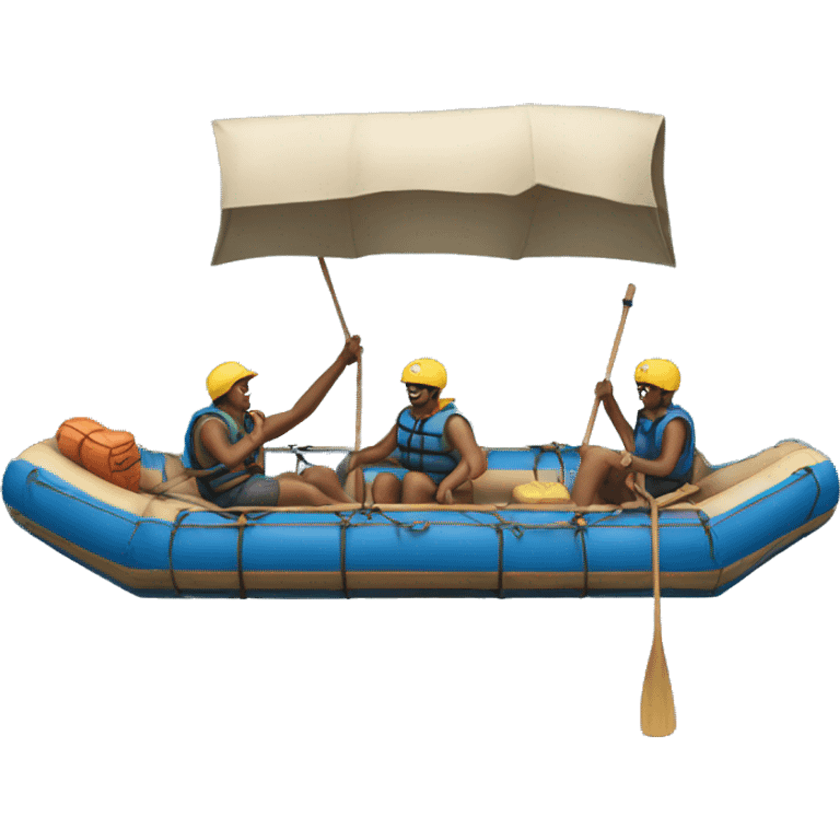 Realistic river raft emoji