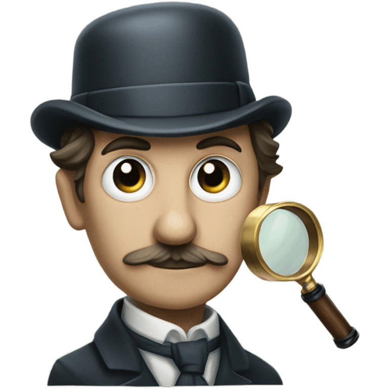 Sherlock Holmes with a magnifying glass emoji