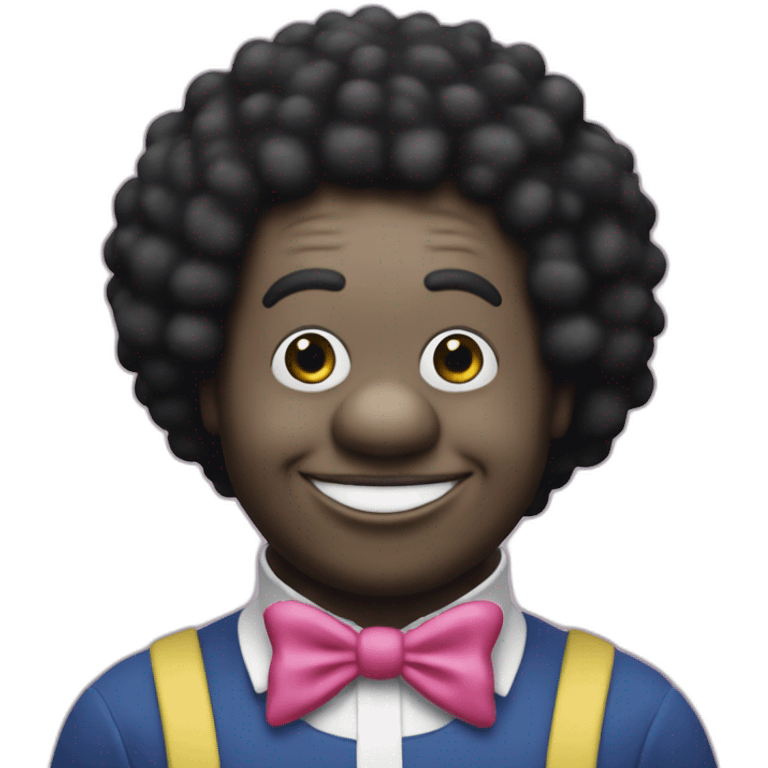 Mr blobby golliwog emoji