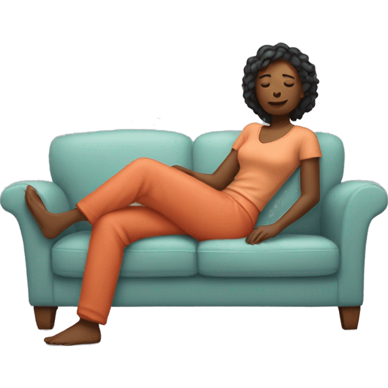 Woman relaxing on a couch emoji