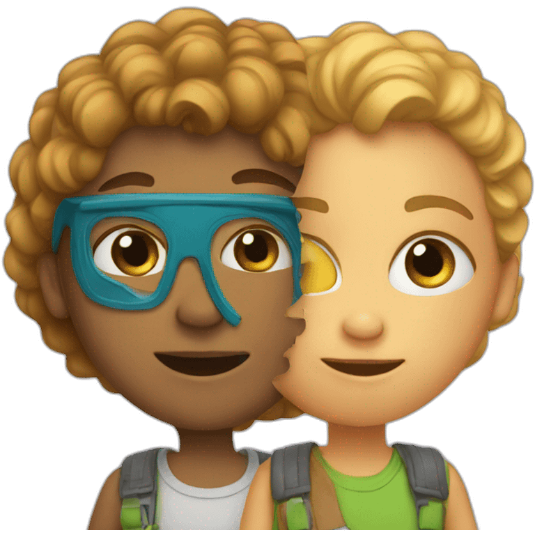 two kids emoji