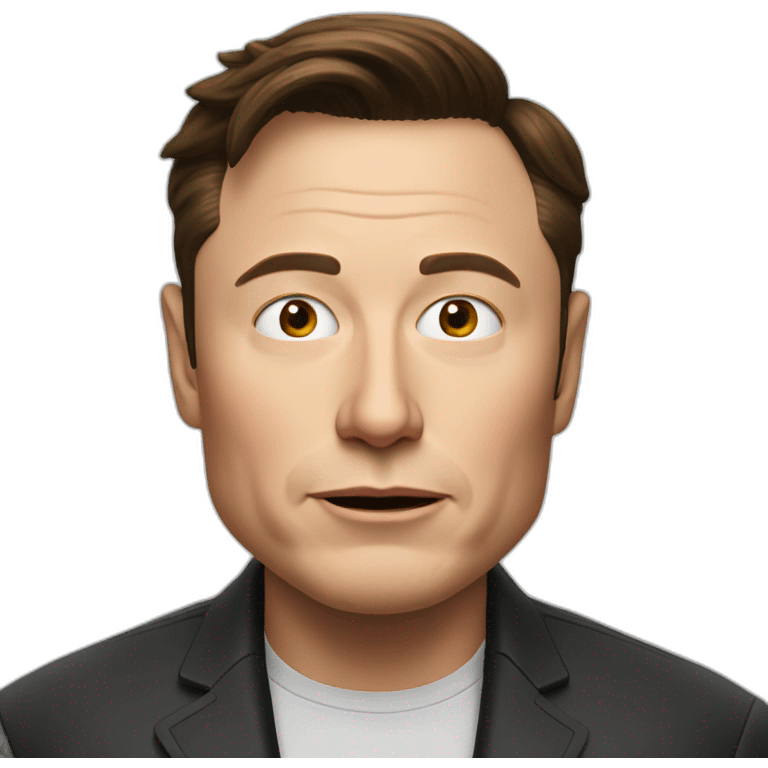 Elon musk who questions himself emoji