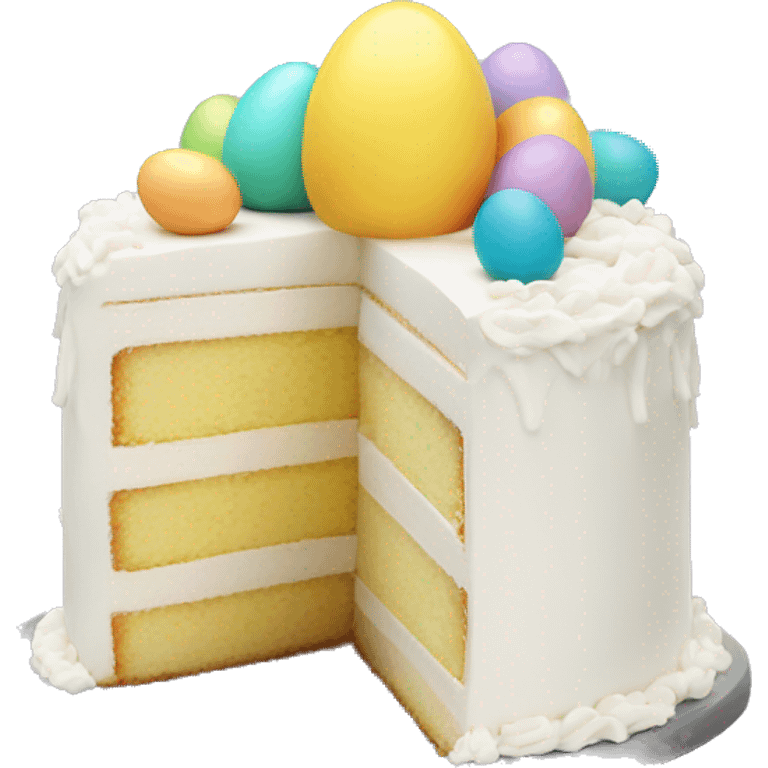 Easter white cake emoji