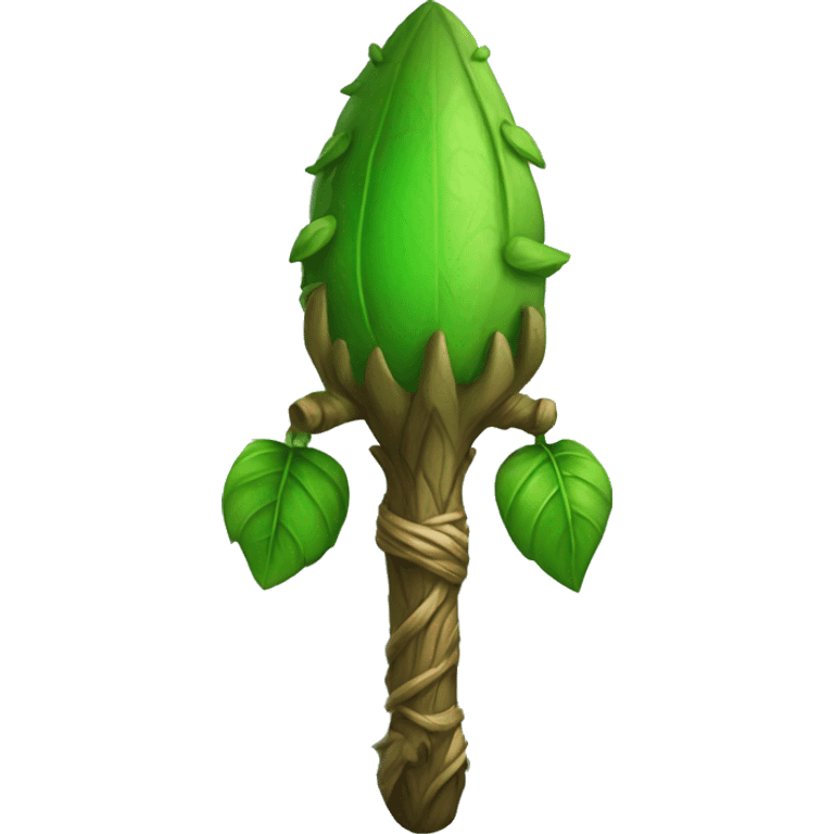 druid staff with green top emoji