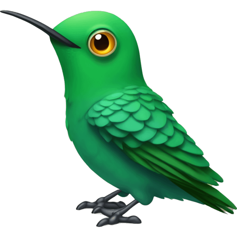 emoji de un colibrí en su nido con los ojos cerrados  emoji