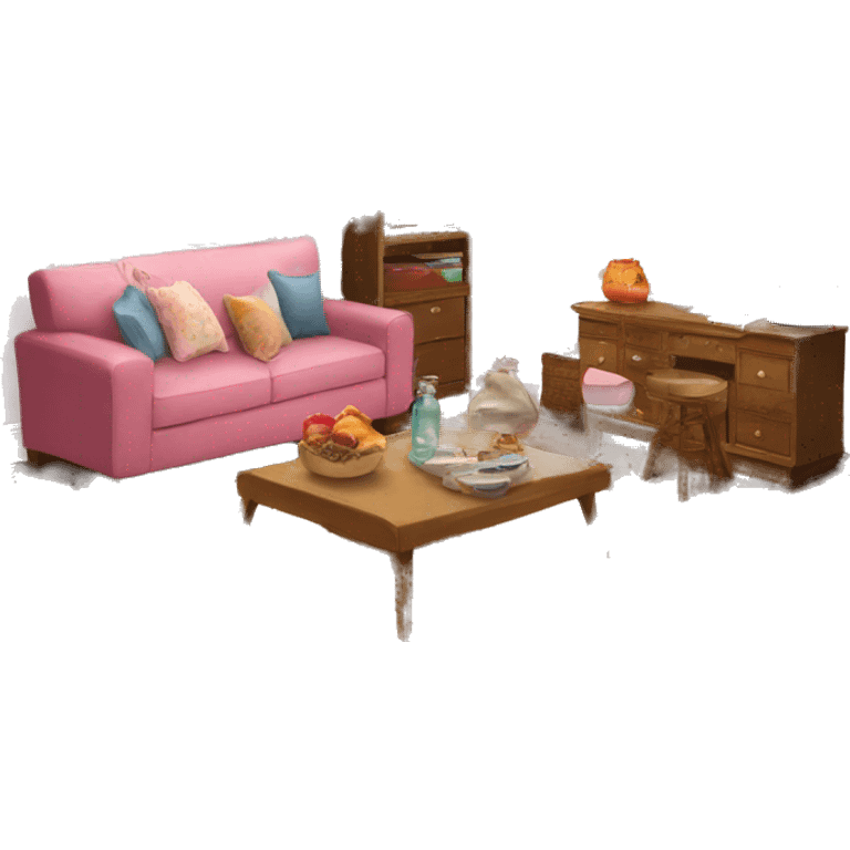 American Girl house interior room  emoji