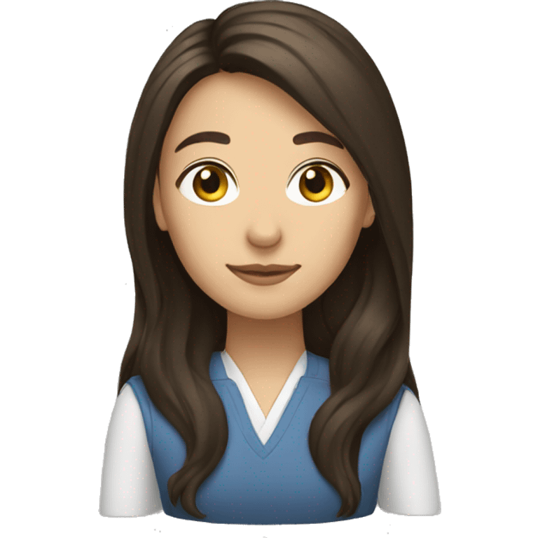 Brunette Guardianship Counselor with long hair emoji