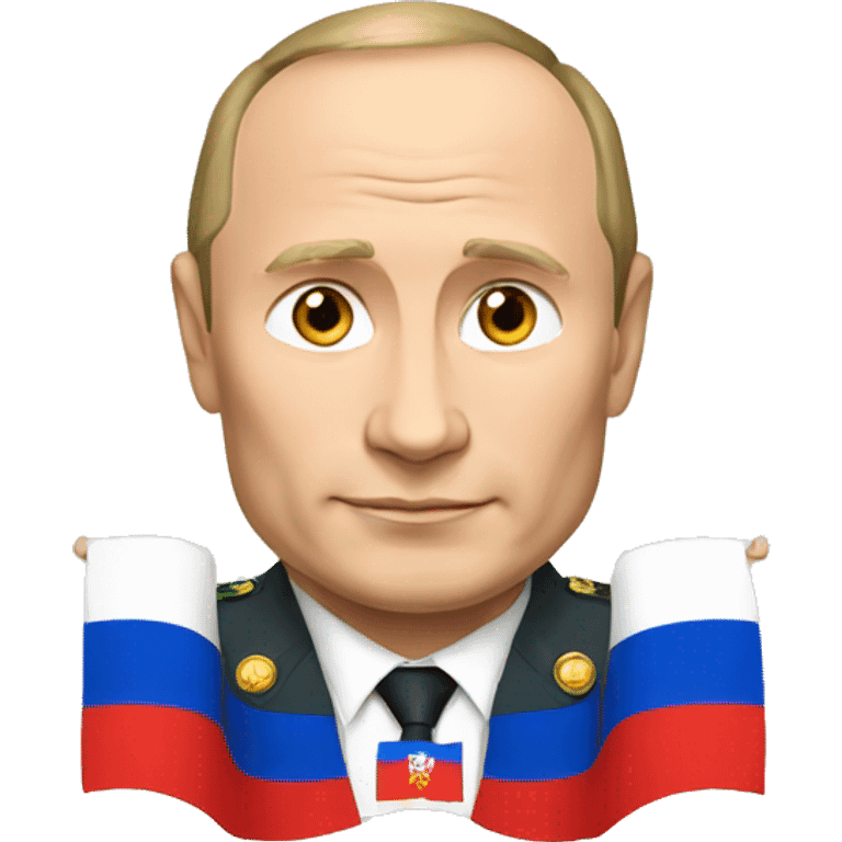 putin with flag russia emoji