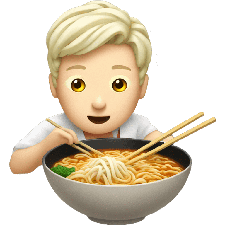 Ramen with pork emoji