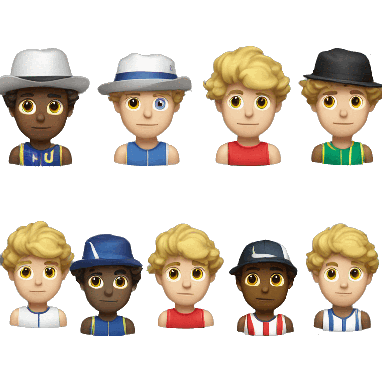 young white guy with small wavy hair with brazilian race suit and hat serious emoji