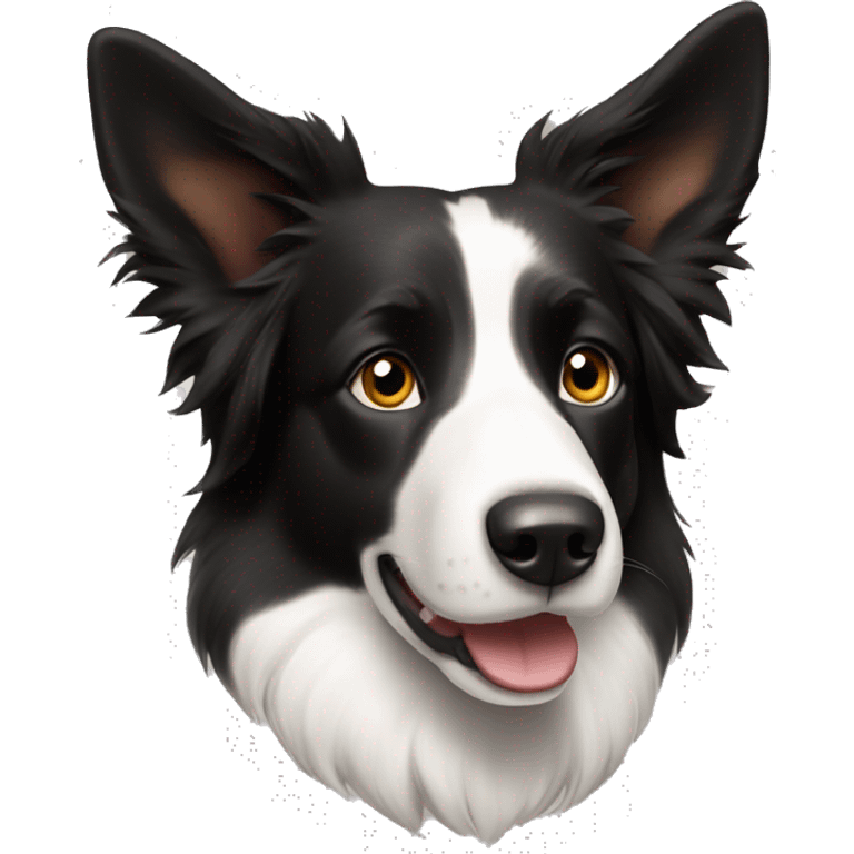 Small border collie pointy ears emoji