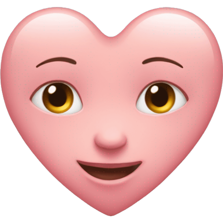 Baby pink heart shape emoji