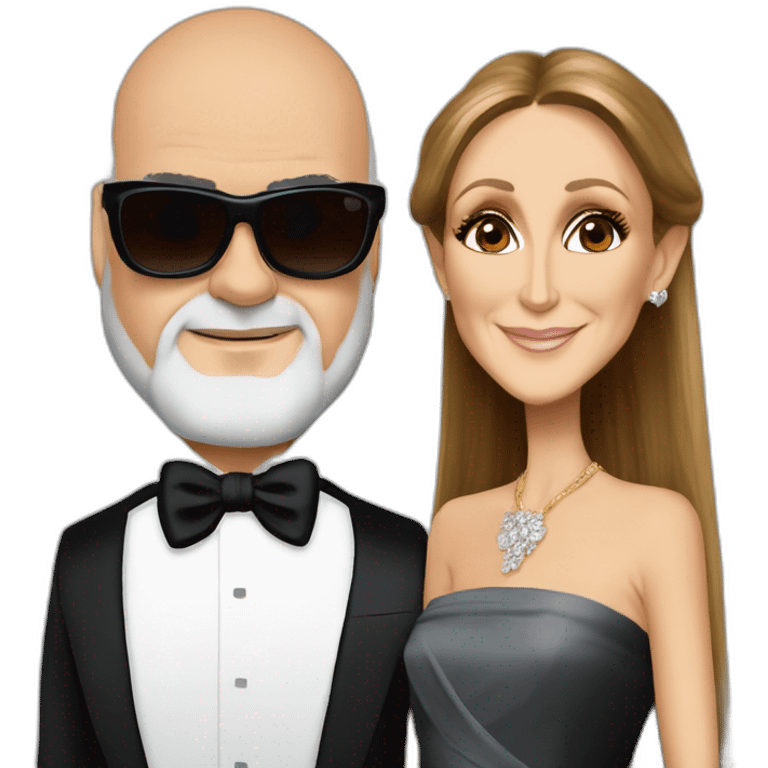 Céline Dion and rené angelil emoji