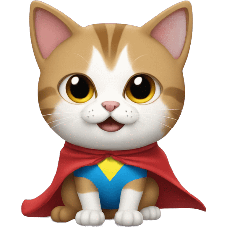 cat wearing a superhero cape emoji