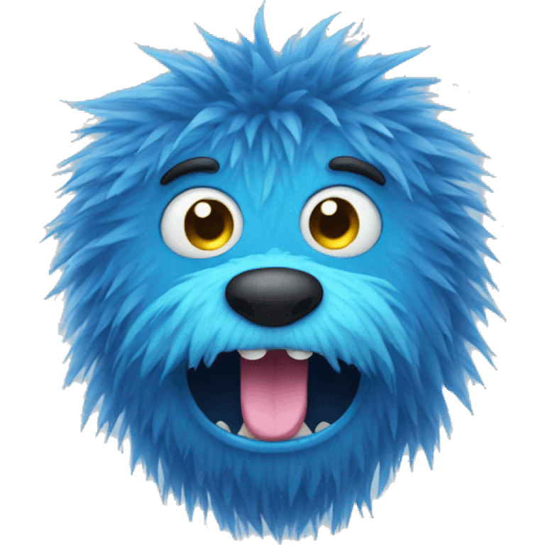 hairy blue monster emoji