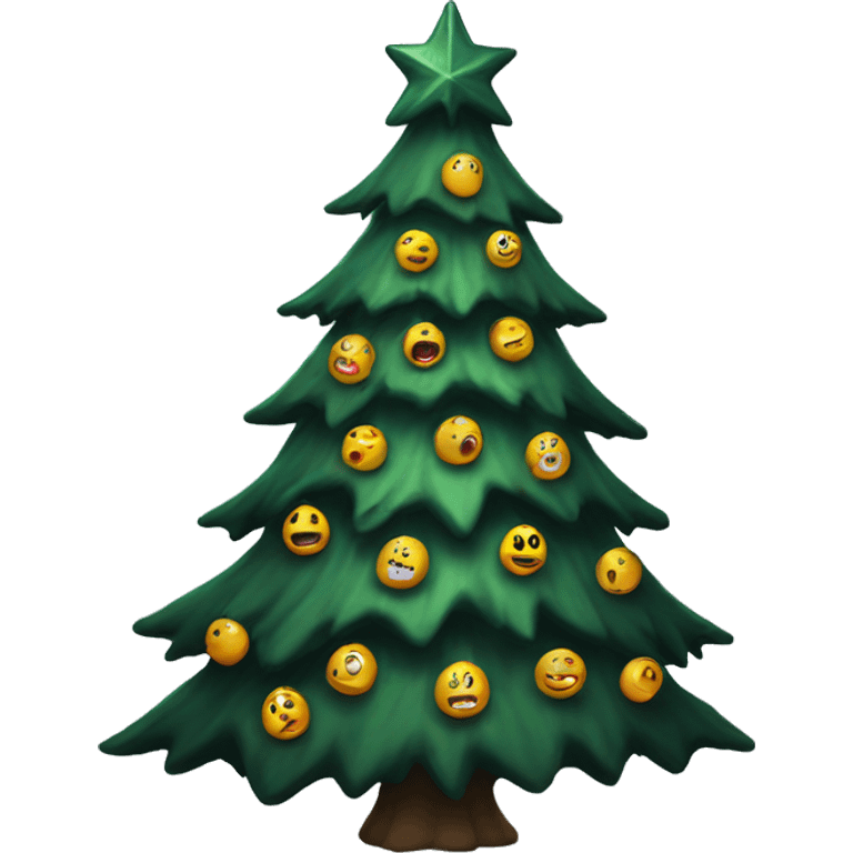 Haunted Christmas tree emoji