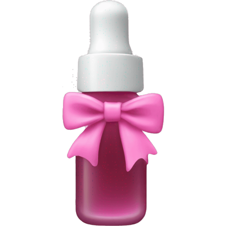 Ordinary serum with a tiny pink bow on it  emoji