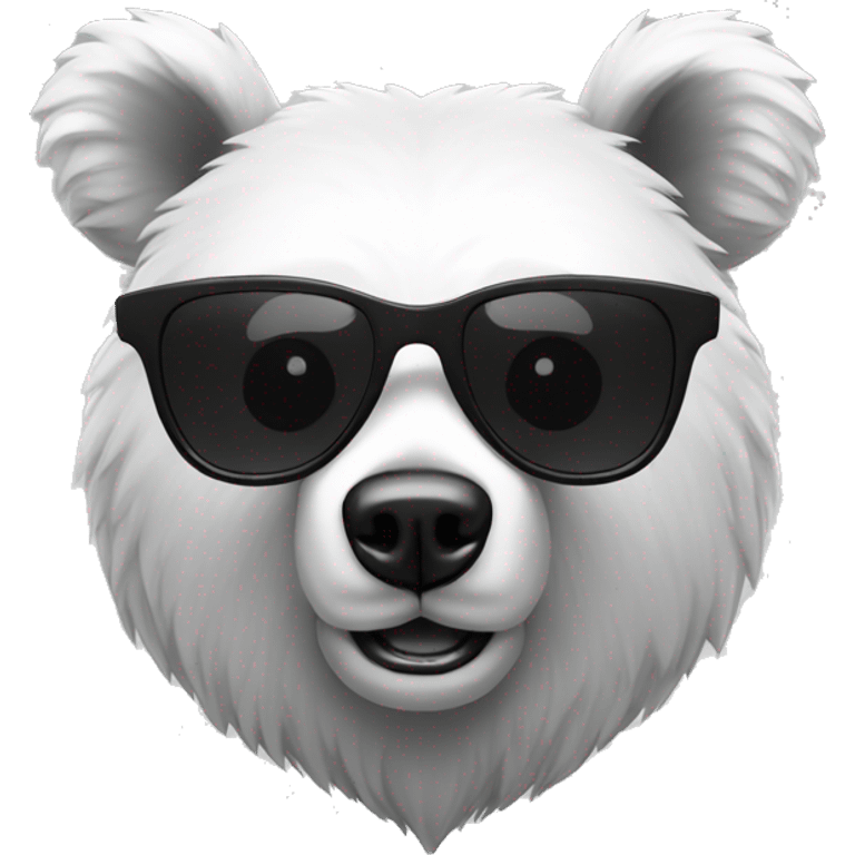 monochrome sunglasses bear emoji