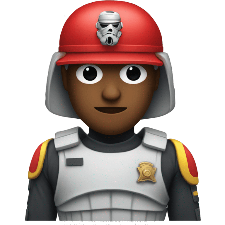 Trooper icon with bino and a colored visor red icon emoji