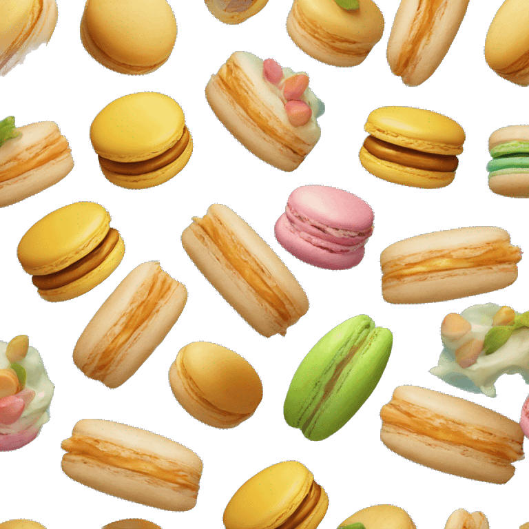 Poutine qui mange des macarons emoji