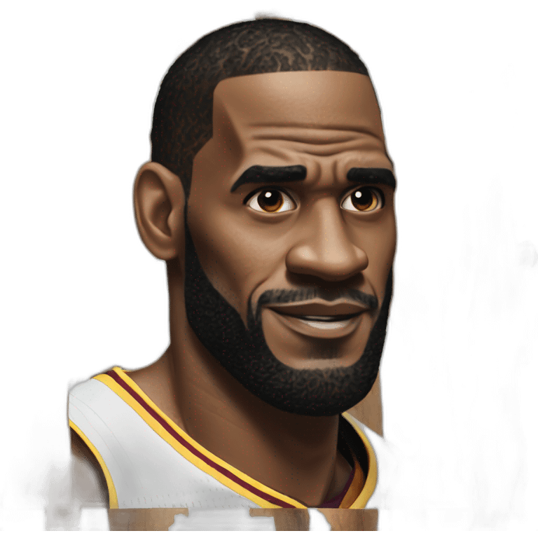 Lebron james with log hair emoji