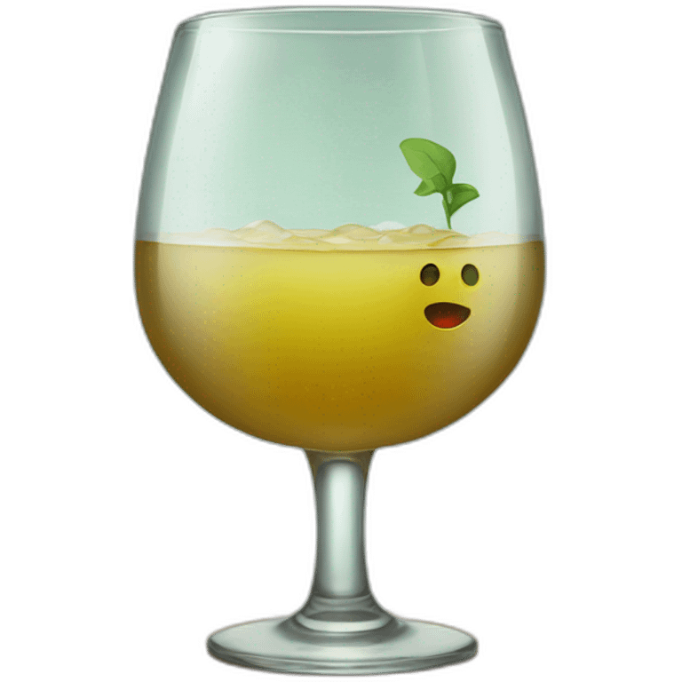 Pourring ginn in a glass emoji