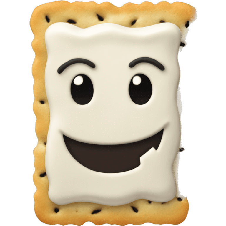 evil smile frosted poptart with a knife emoji