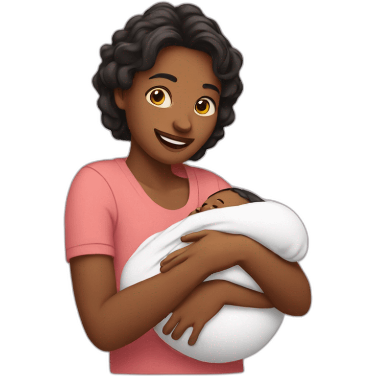 Holding baby emoji