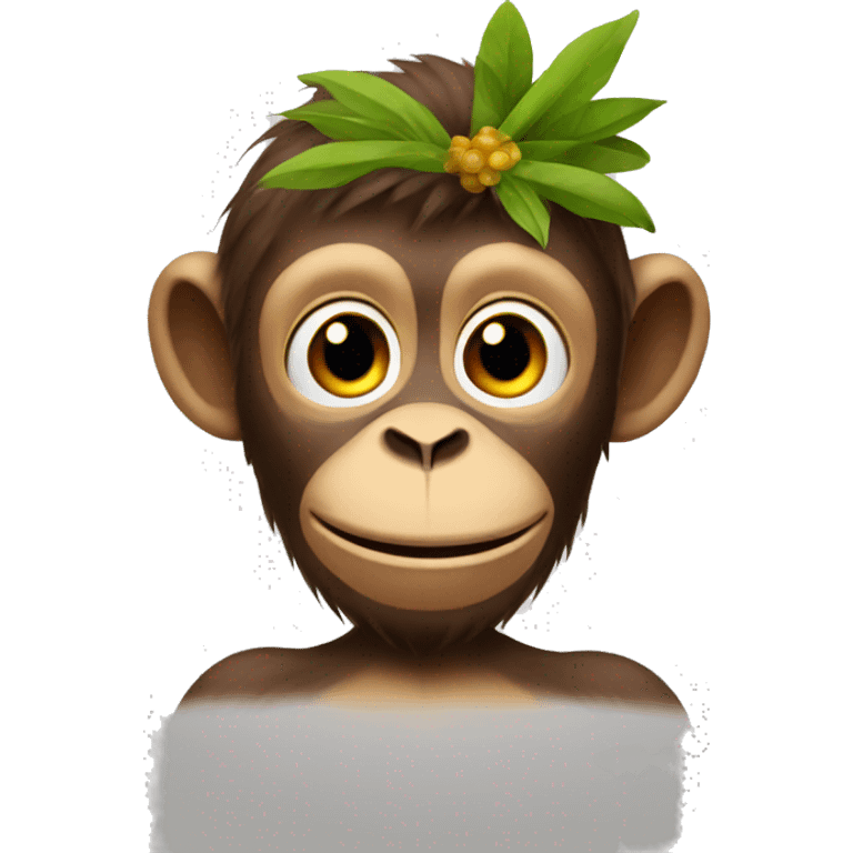 monkey with banna on head emoji