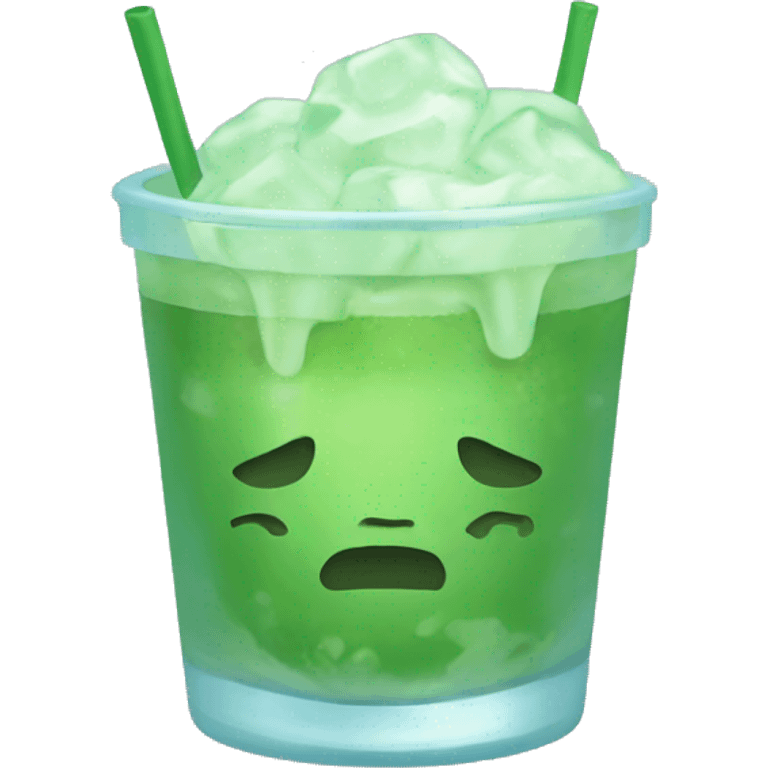 Iced matcha emoji