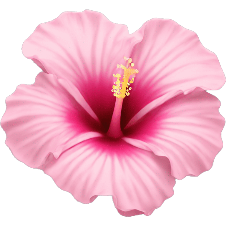 Hibiscus flower light pink emoji