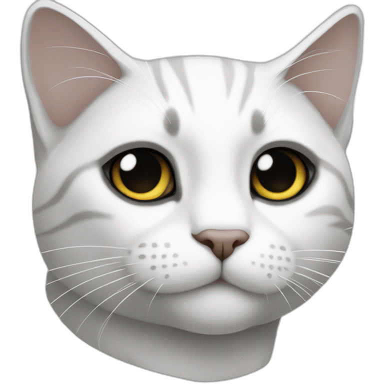 Gato blanco y negro emoji