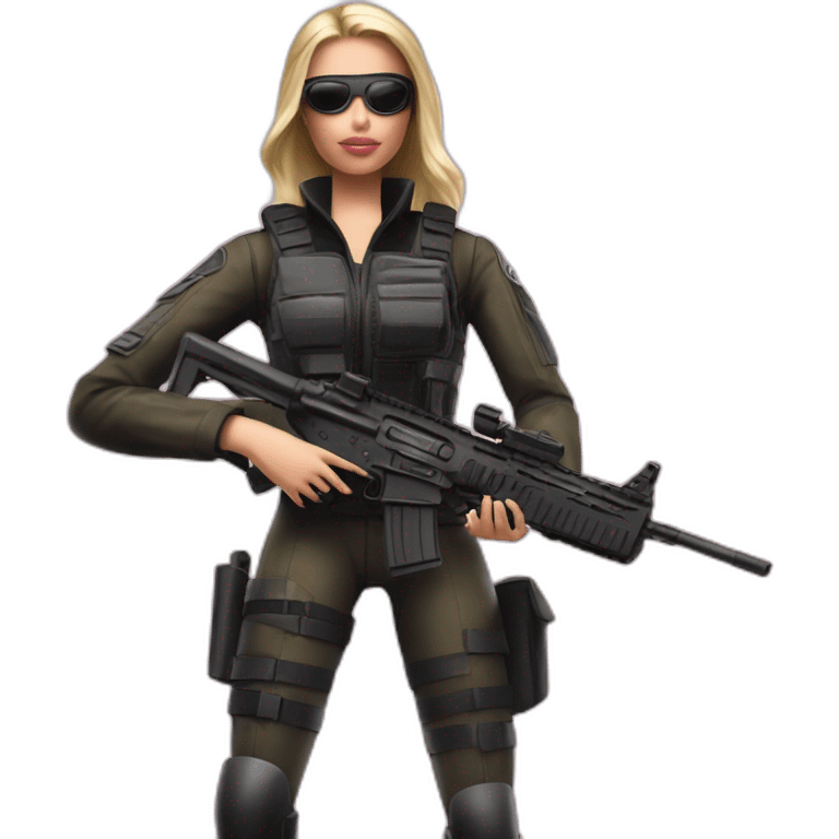 counter strike agent playing barbie emoji