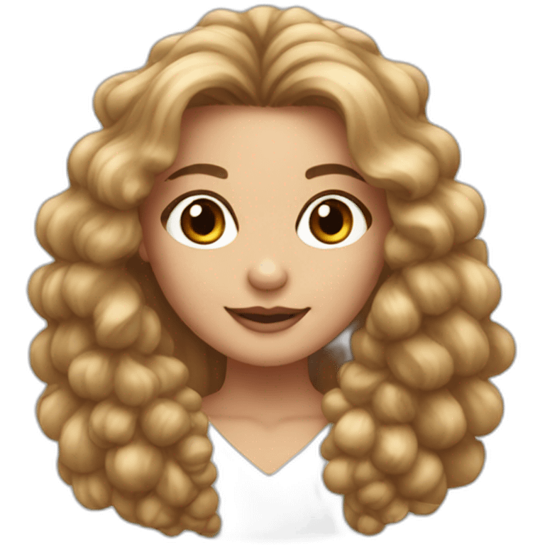 Pompon girl with long  hair emoji