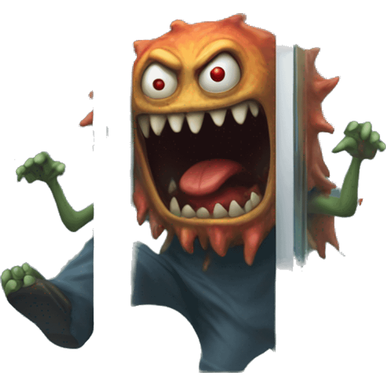 Scary Monster sliding Glassdoor  emoji