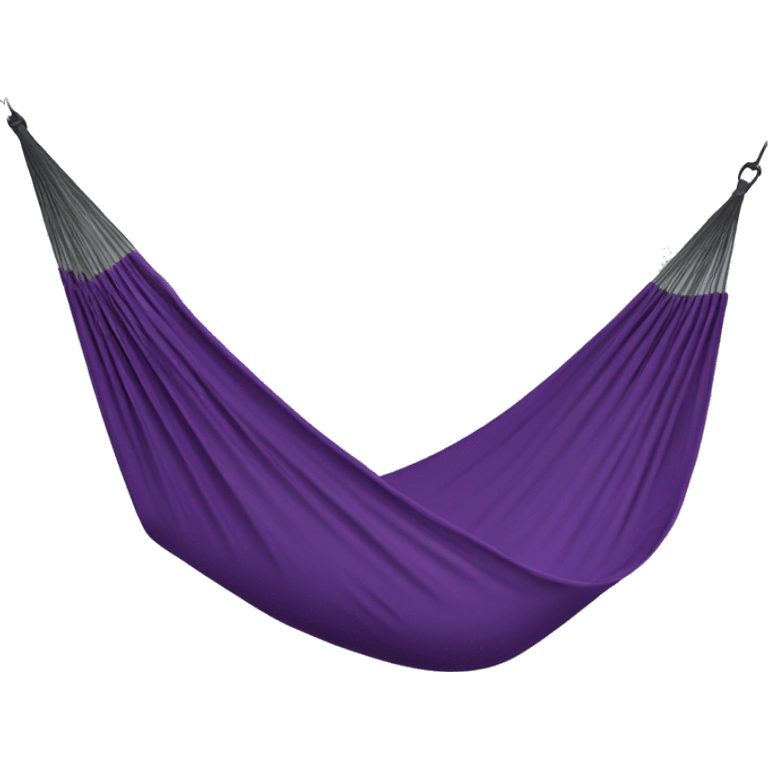 Realistic camping purple hammock lisolated. emoji