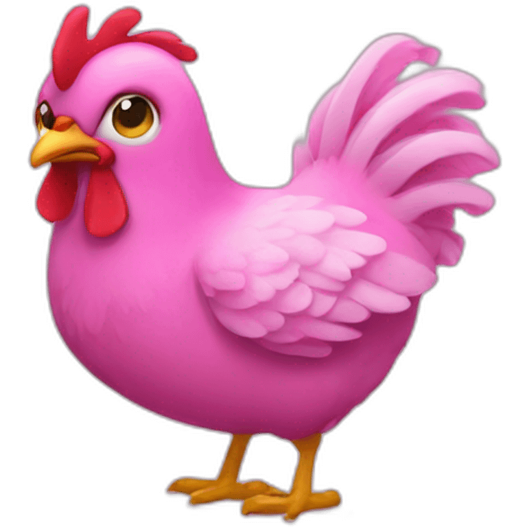 pink chicken emoji